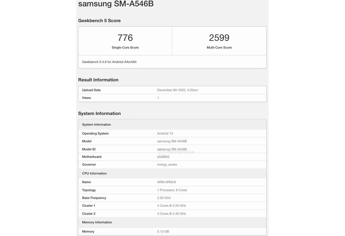 Samsung galaxy a54 5g характеристики