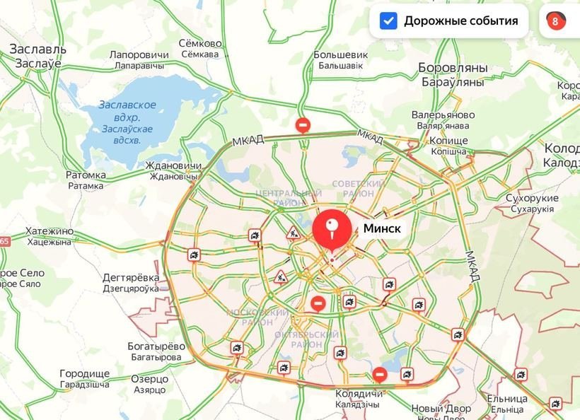 Юго запад минск карта