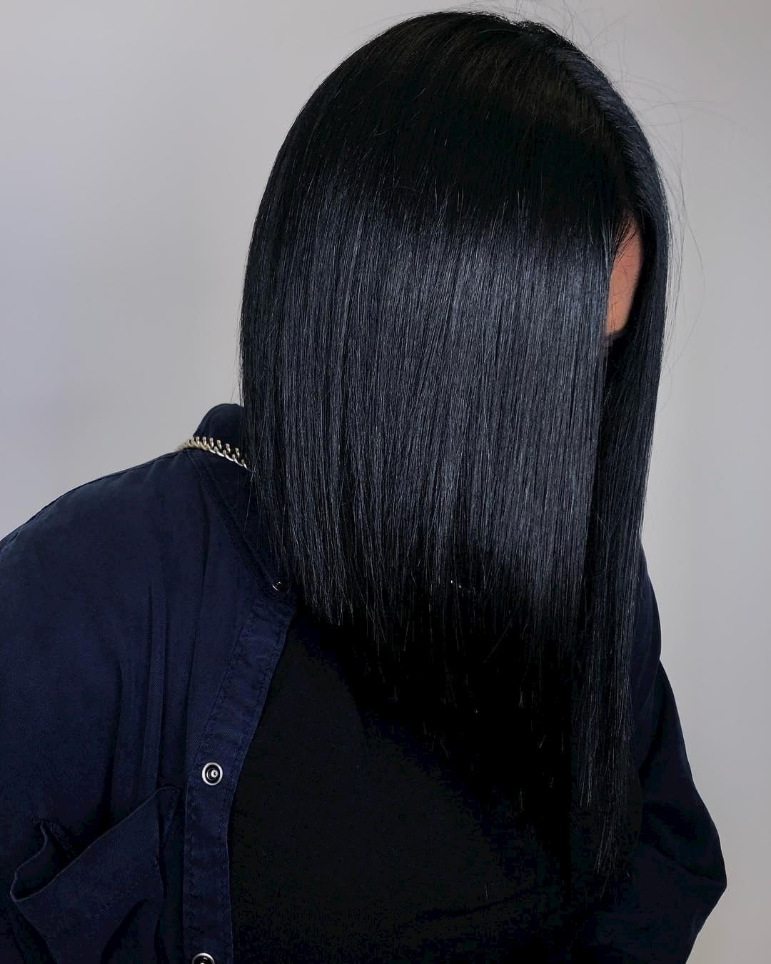 фото окрашивания в черный цвет волос