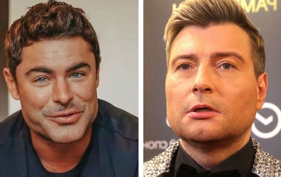 male celebs without makeup before and after