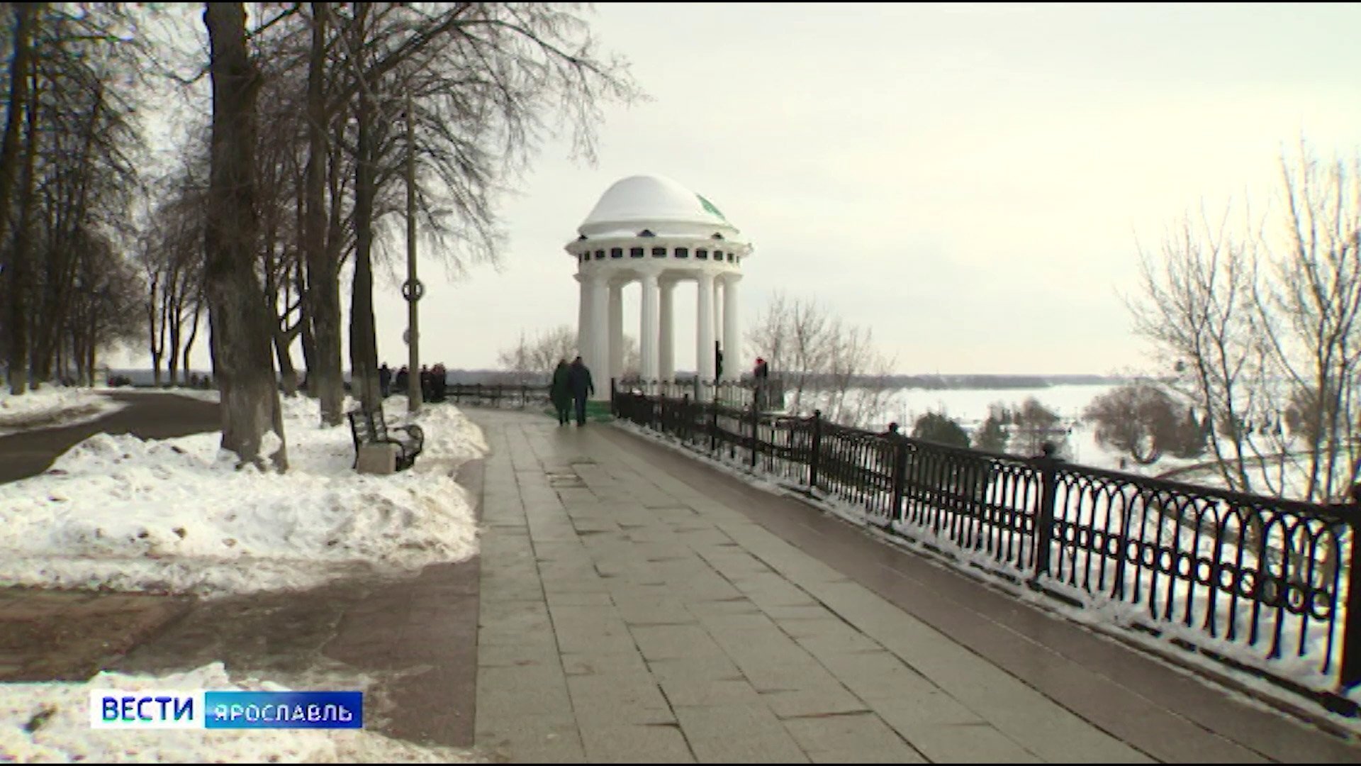 набережная в ярославле зимой