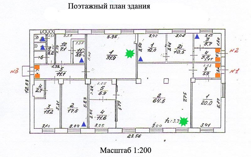 Схема размещения ловушек для грызунов образец