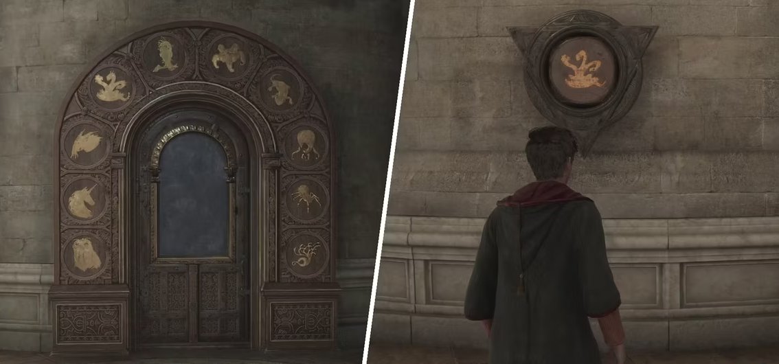Дверь в хогвартс думская. Hogwarts Legacy двери с цифрами. Hogwarts Legacy решение головоломок с дверьми. Дверь в Хогвартс. Хогвартс наследие комната с головоломками.